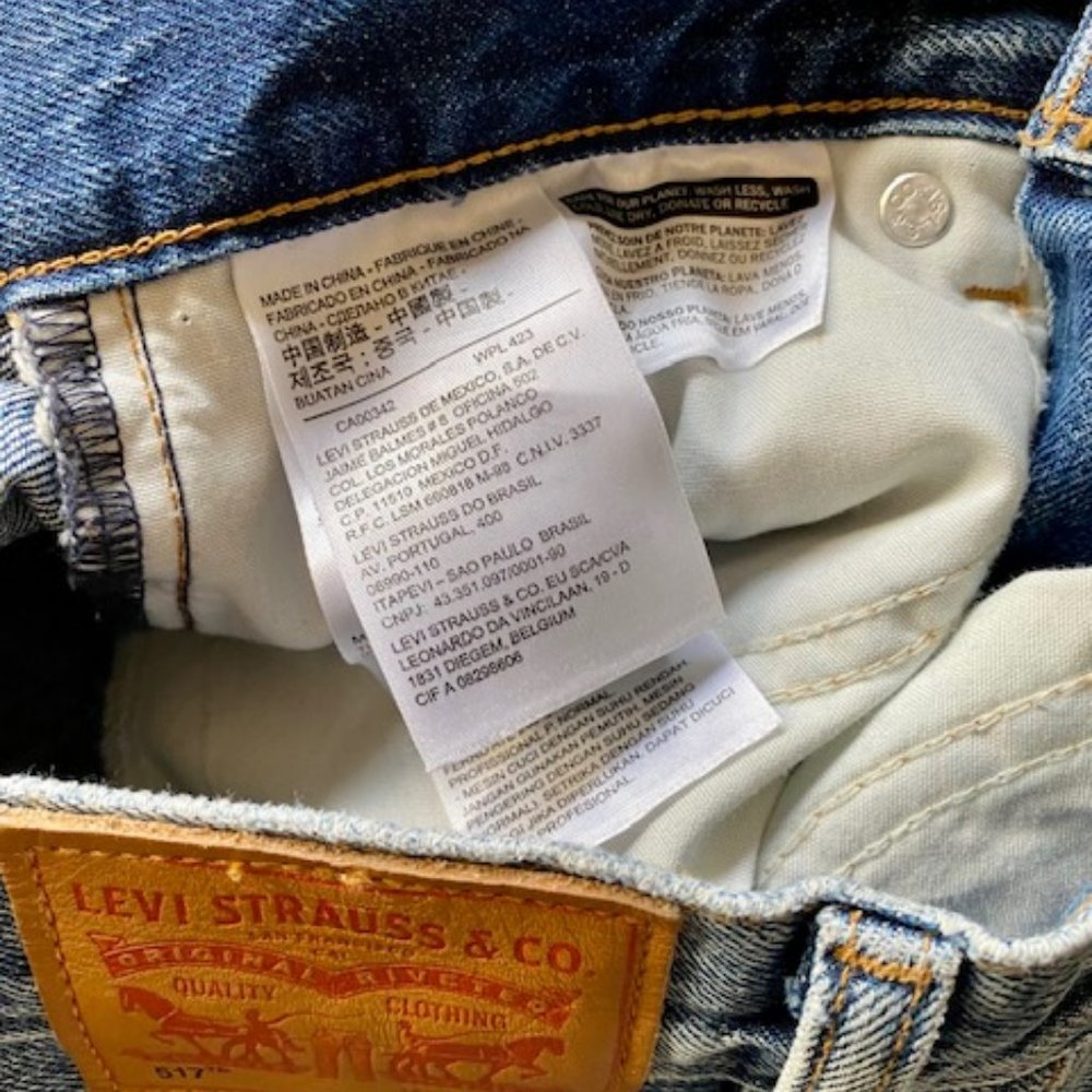 Levi’s Orange Tab Patchwork Cropped Raw Hem Strai… - image 4